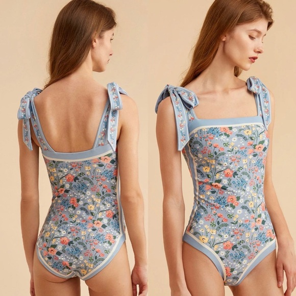 Visual Mood Womens Grace Reversible One Piece Swimsuit Tie Shoulder Size XL - Picture 1 of 14